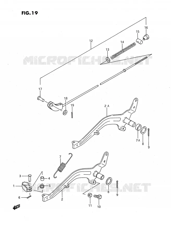 REAR BRAKE (MODEL G/H/J/K) Suzuki MOTO 80 RM 1994  RM80XR(E2)