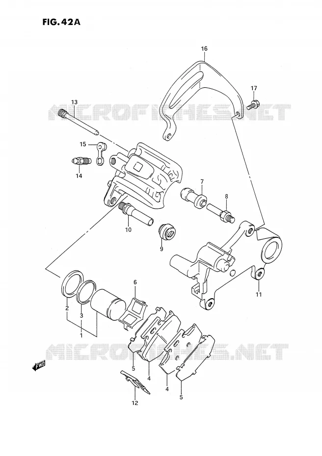 REAR CALIPERS (MODEL L/M) Suzuki MOTO 250 RMX 1994  RMX250R(E3)