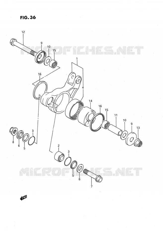 SHOCK ABSORBER LINKAGE (MODEL G) Suzuki MOTO 80 RM 1992  RM80XN(E2)