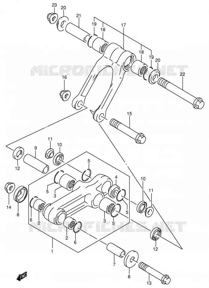 SHOCK ABSORBER LINKAGE (MODEL K2/K3) Suzuki MOTO 85 RM 2006  RM85K6(P3/P28)