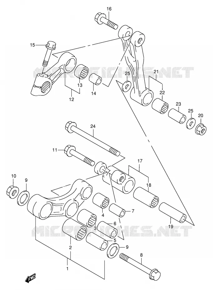 SHOCK ABSORBER LINKAGE Suzuki MOTO 1000 TL-R 2002  TL1000RK2(E2)