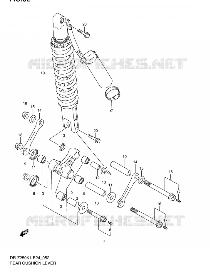 SHOCK ABSORBER LINKAGE Suzuki MOTO 250 DR-Z 2002  DR-Z250K2(E24)