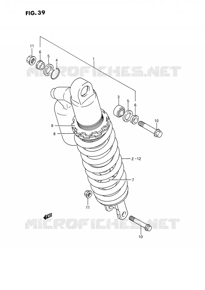SHOCK ABSORBER (MODEL K/L) Suzuki MOTO 250 RMX 1996  RMX250T(E3)