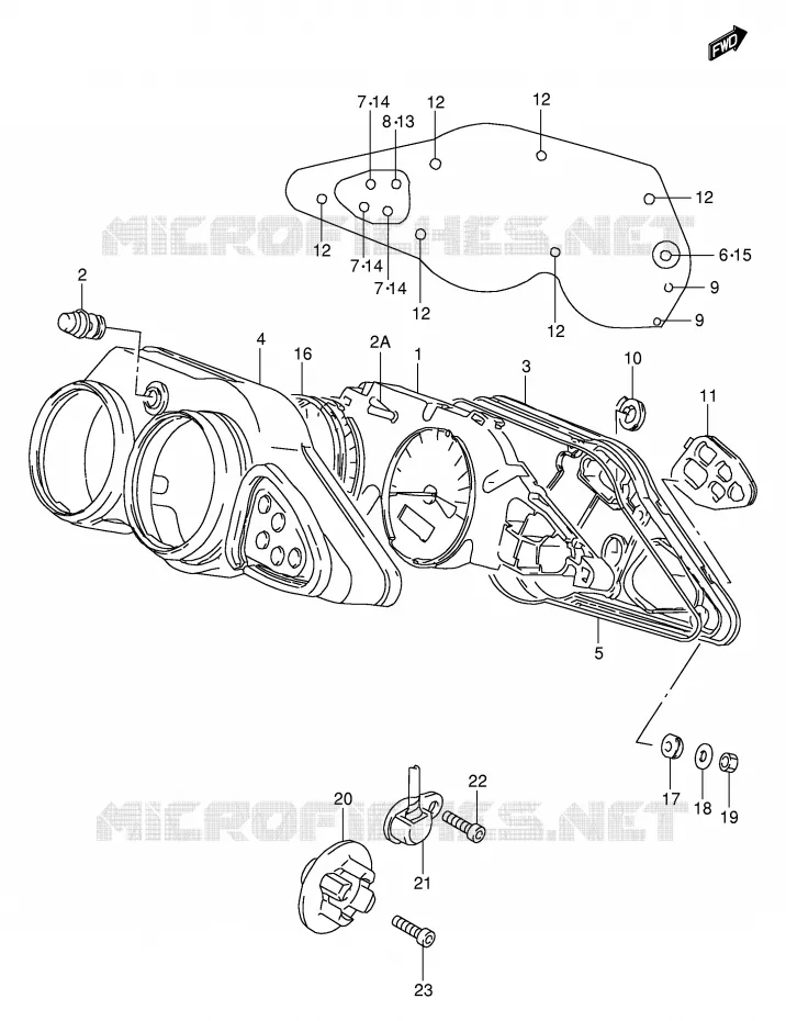 SPEEDOMETER (MODEL V) Suzuki MOTO 1000 TL-S 2001  TL1000SK1(E2)