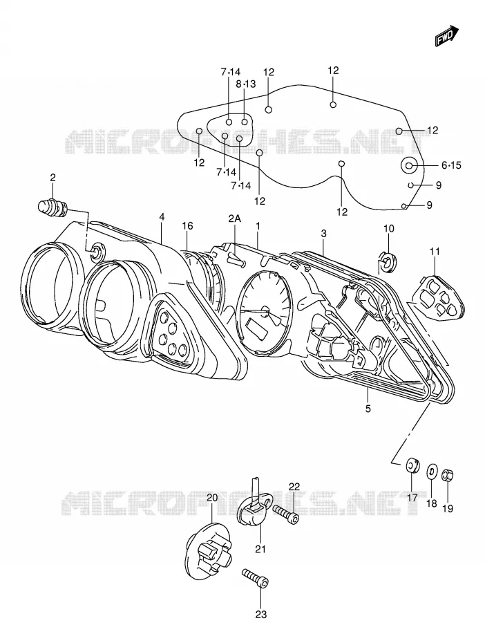 SPEEDOMETER (MODEL W/X/Y/K1) Suzuki MOTO 1000 TL-S 2001  TL1000SK1(E2)