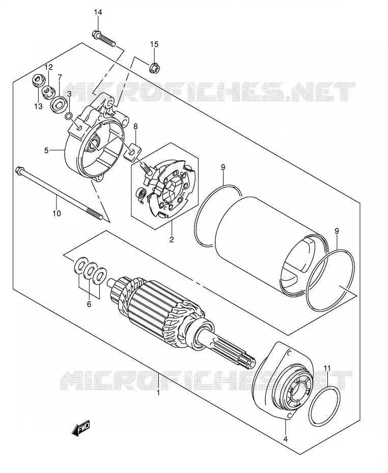 STARTER MOTOR Suzuki MOTO 1000 SV 2004  SV1000U2K4(E2)