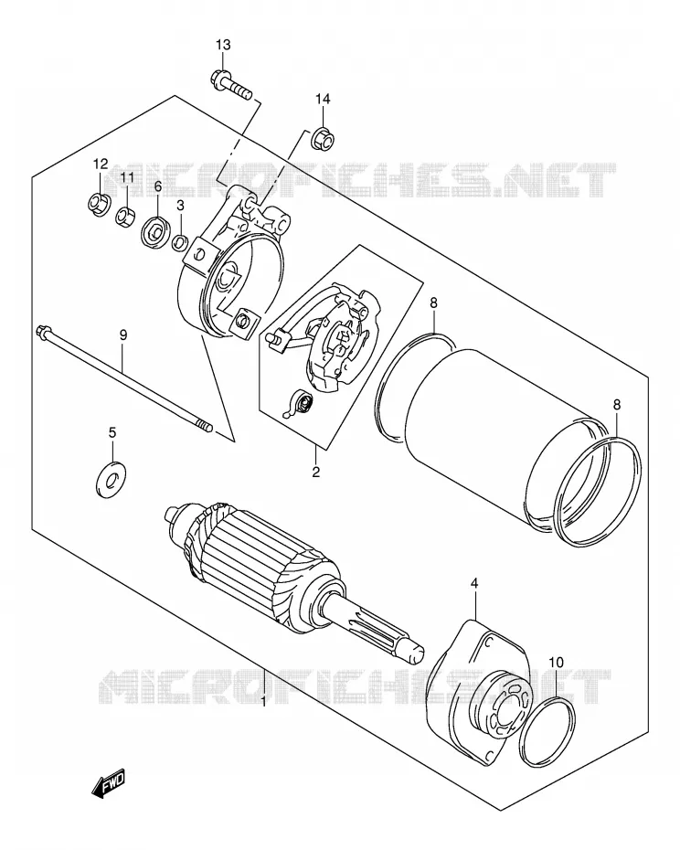 STARTER MOTOR Suzuki MOTO 1000 TL-S 2001  TL1000SK1(E2)