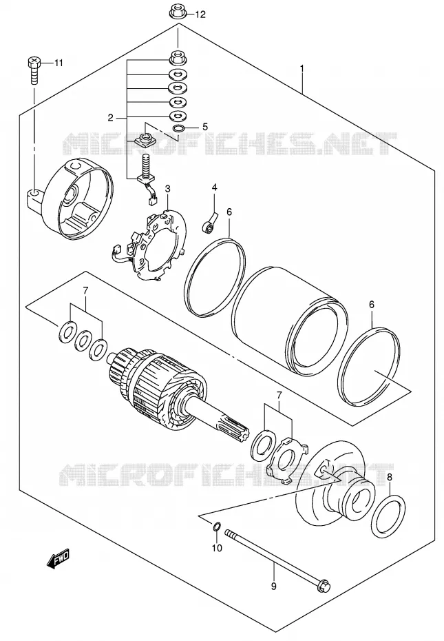 STARTER MOTOR Suzuki MOTO 250 DR-Z 2004  DR-Z250K4(E3/E28)