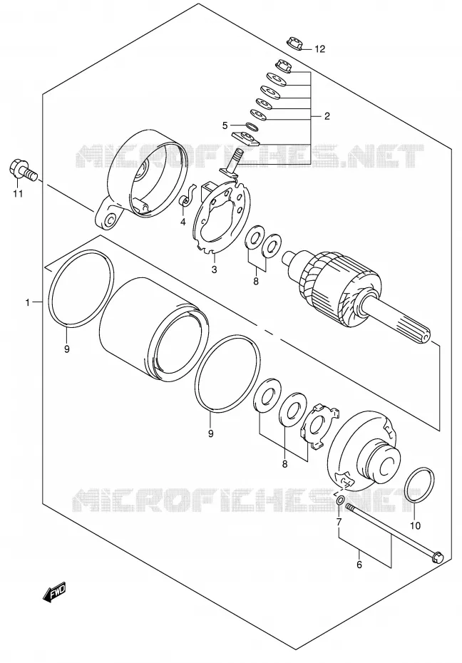 STARTER MOTOR Suzuki MOTO 650 SV 1999  SV650X(E2)