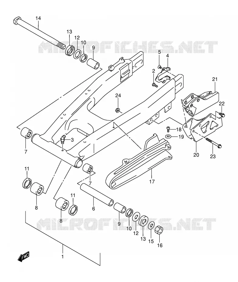 SWINGARM Suzuki MOTO 250 DR-Z 2002  DR-Z250K2(E3/E28)