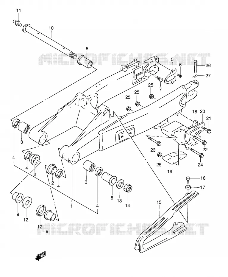 SWINGARM Suzuki MOTO 250 RMX 1998  RMX250W(E28)