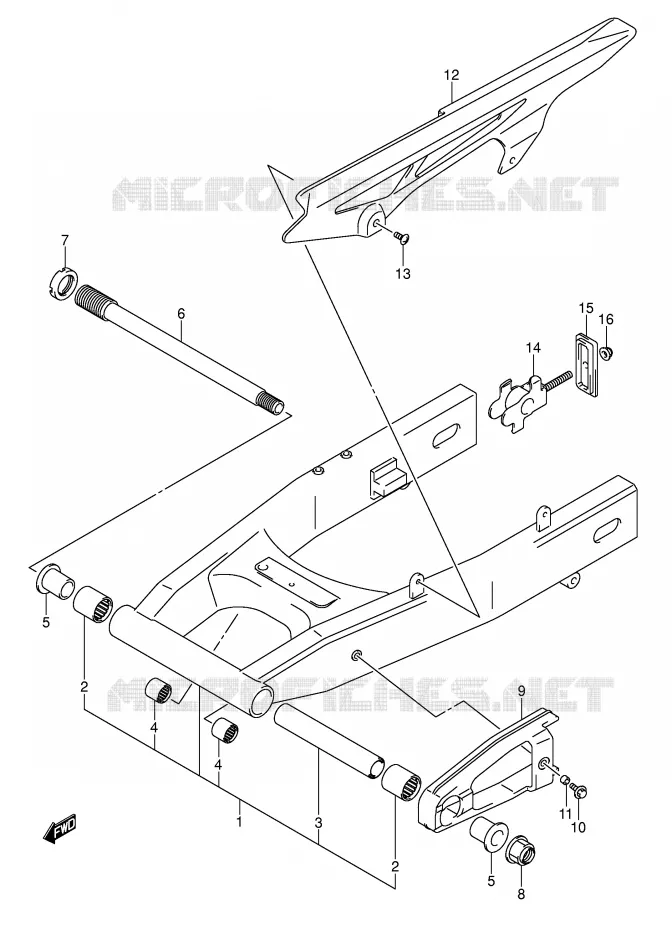 SWINGARM Suzuki MOTO 650 SV 2007  SV650UAK7(E2)