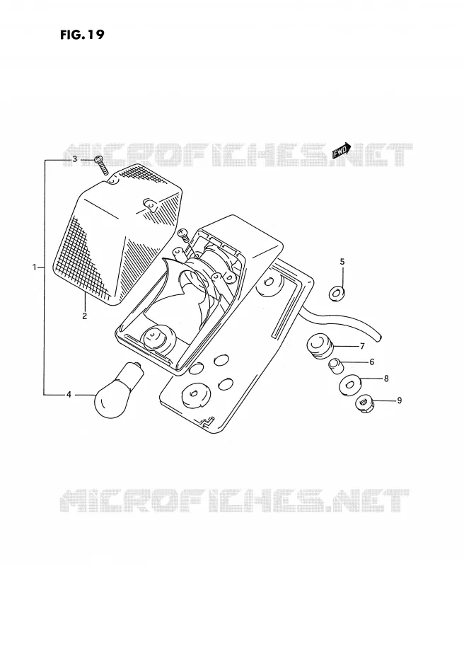 TAIL LIGHT Suzuki MOTO 250 RMX 1993  RMX250RP(E1)