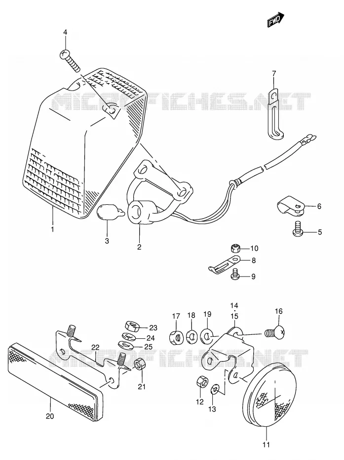 TAIL LIGHT Suzuki MOTO 250 RMX 1998  RMX250W(E28)