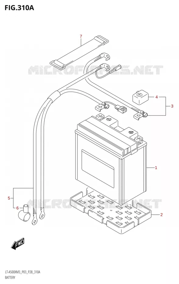 BATTERY (LT-A500X:M3:P03) Suzuki QUAD 500 KINGQUAD 2023  LT-A500X M3 (P03,P28,P33)