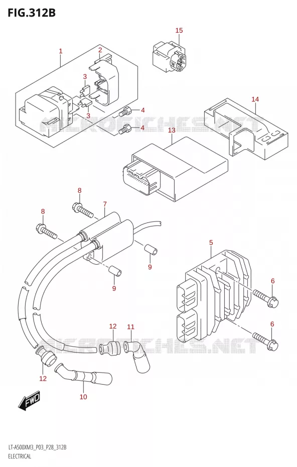 ELECTRICAL (LT-A500X:M3:P28) Suzuki QUAD 500 KINGQUAD 2023  LT-A500X M3 (P03,P28,P33)