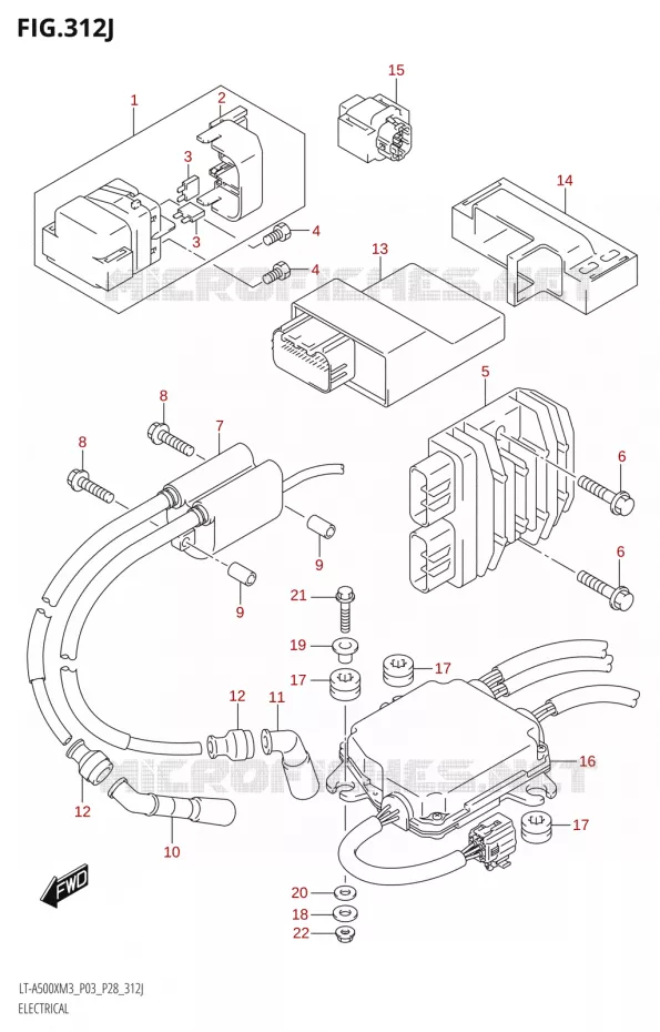 ELECTRICAL (LT-A500XPZ:M3:P33) Suzuki QUAD 500 KINGQUAD 2023  LT-A500X M3 (P03,P28,P33)
