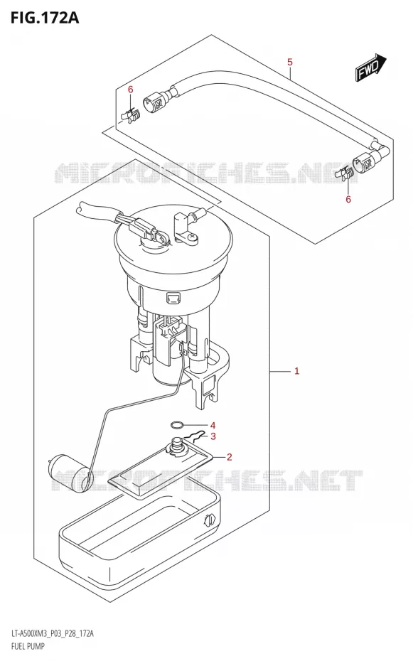FUEL PUMP Suzuki QUAD 500 KINGQUAD 2023  LT-A500X M3 (P03,P28,P33)