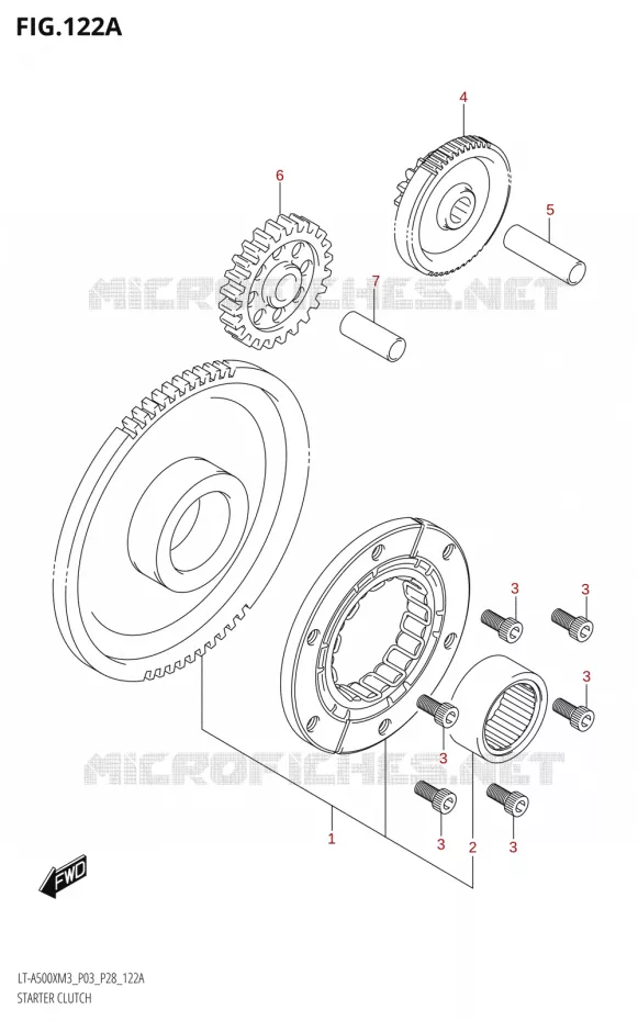 STARTER MOTOR CLUTCH Suzuki QUAD 500 KINGQUAD 2023  LT-A500X M3 (P03,P28,P33)