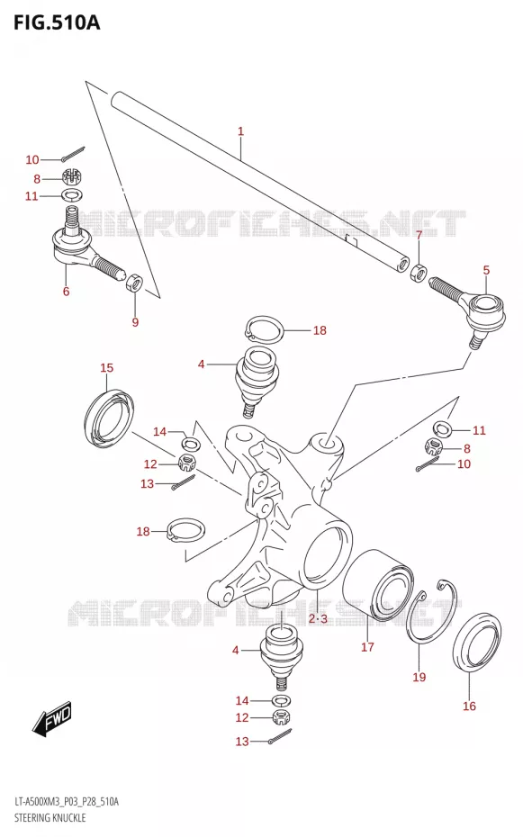 STEERING LINKAGE - HUB Suzuki QUAD 500 KINGQUAD 2023  LT-A500X M3 (P03,P28,P33)