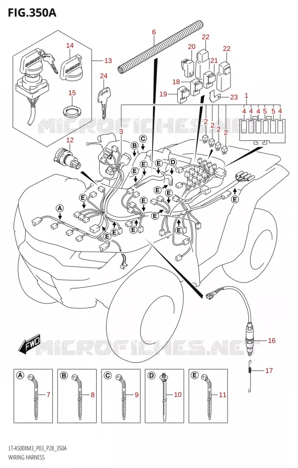 WIRING HARNESS (LT-A500X:M3:P03) Suzuki QUAD 500 KINGQUAD 2023  LT-A500X M3 (P03,P28,P33)