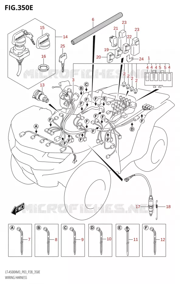 WIRING HARNESS (LT-A500XP:M3:P28) Suzuki QUAD 500 KINGQUAD 2023  LT-A500X M3 (P03,P28,P33)