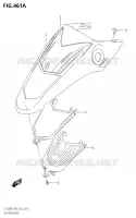 CENTRAL FAIRING for Suzuki QUADSPORT 50 2020