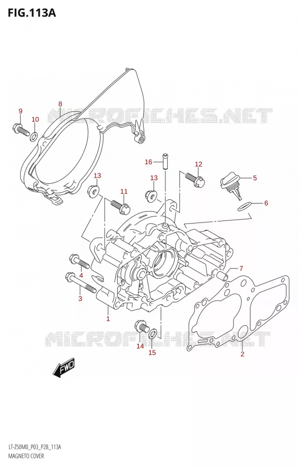 MAGNETO COVER Suzuki QUAD 50 QUADSPORT 2020  LT-Z50 M0 (P03/ P28)