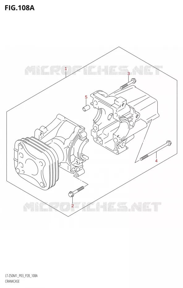 CRANKCASE Suzuki QUAD 50 QUADSPORT 2021  LT-Z50 M1 (P03 / P28)