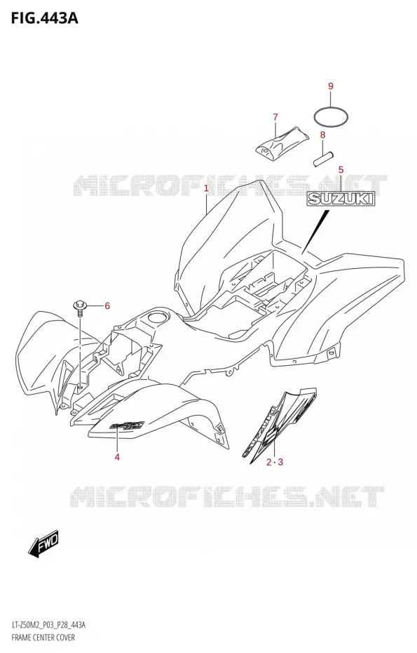 FAIRING Suzuki QUAD 50 QUADSPORT 2022  LT-Z50 M2 (P03 / P28)
