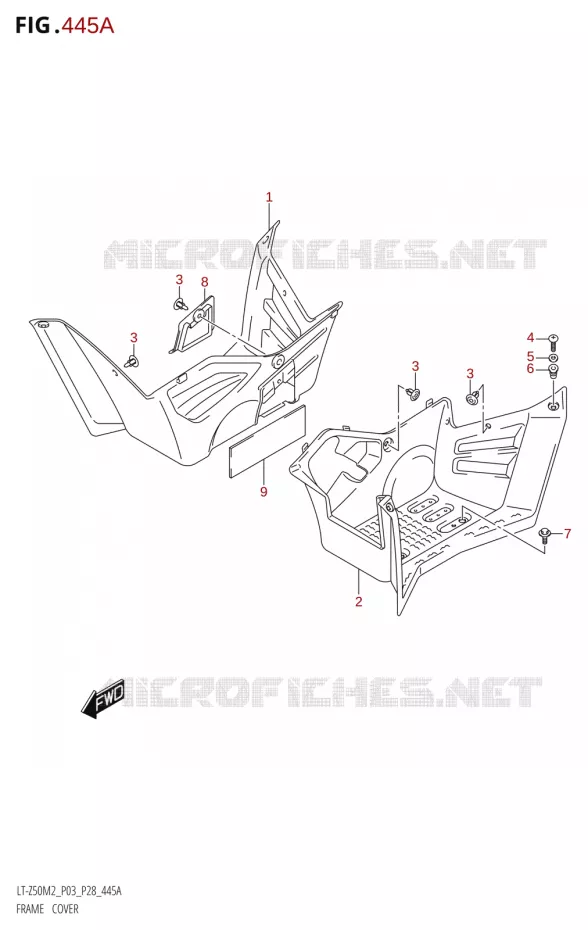 FAIRING Suzuki QUAD 50 QUADSPORT 2022  LT-Z50 M2 (P03 / P28)