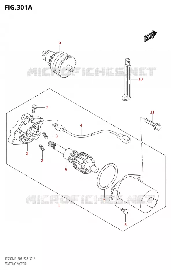 STARTER MOTOR Suzuki QUAD 50 QUADSPORT 2022  LT-Z50 M2 (P03 / P28)