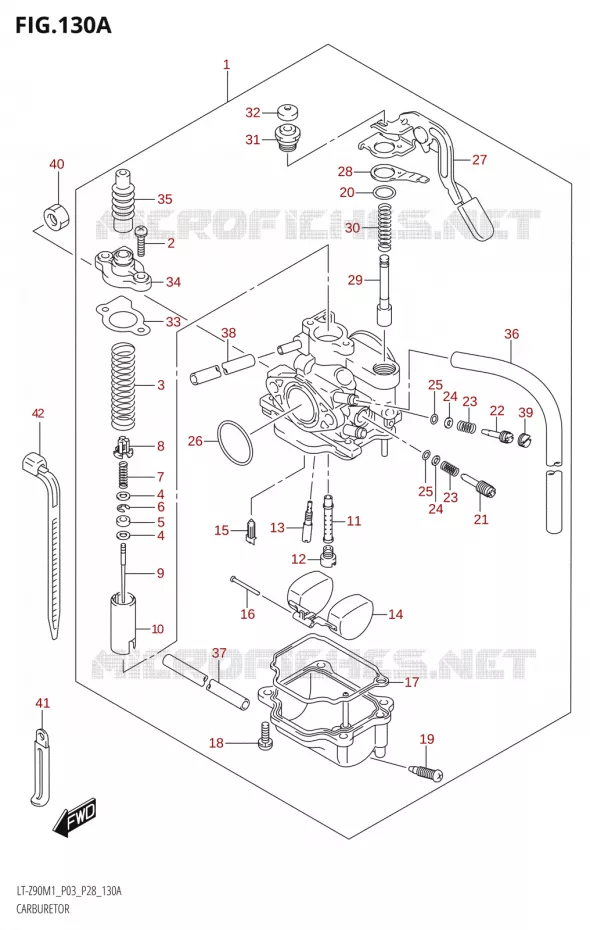 CARBURETOR Suzuki QUAD 90 QUADSPORT 2021  LT-Z90 M1 (P03,P28)