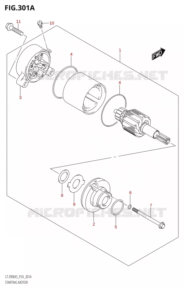 STARTER MOTOR Suzuki QUAD 90 QUADSPORT 2023  LT-Z90 M3 (P03,P28)