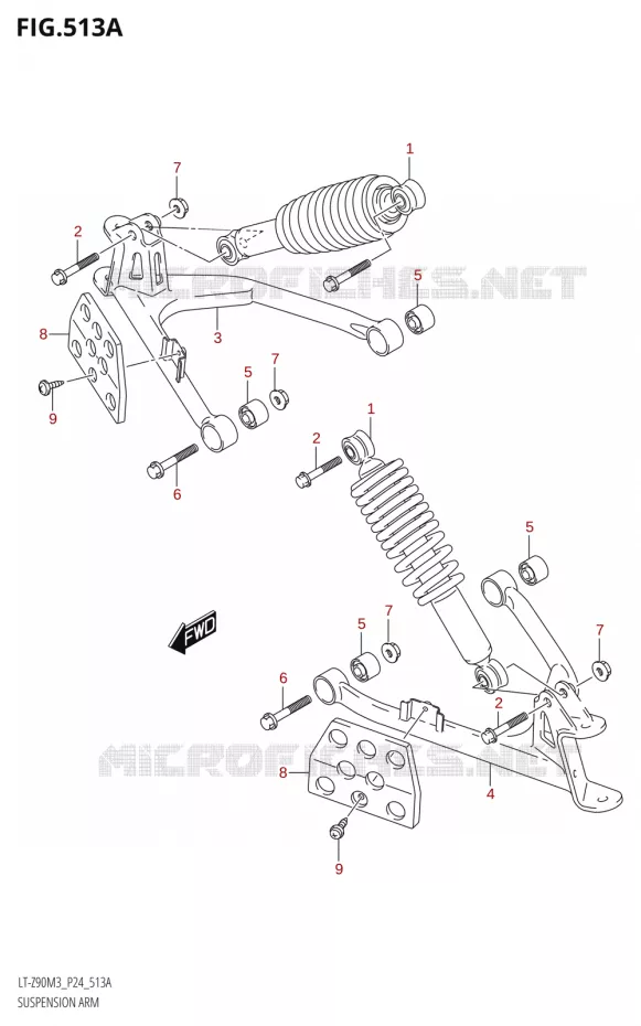 SUSPENSION ARM Suzuki QUAD 90 QUADSPORT 2023  LT-Z90 M3 (P03,P28)