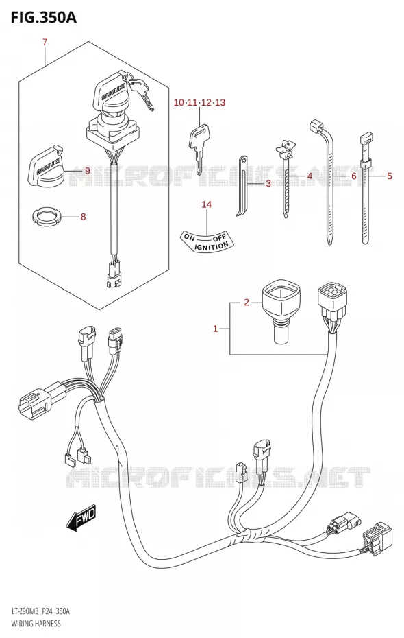 WIRING HARNESS Suzuki QUAD 90 QUADSPORT 2023  LT-Z90 M3 (P03,P28)