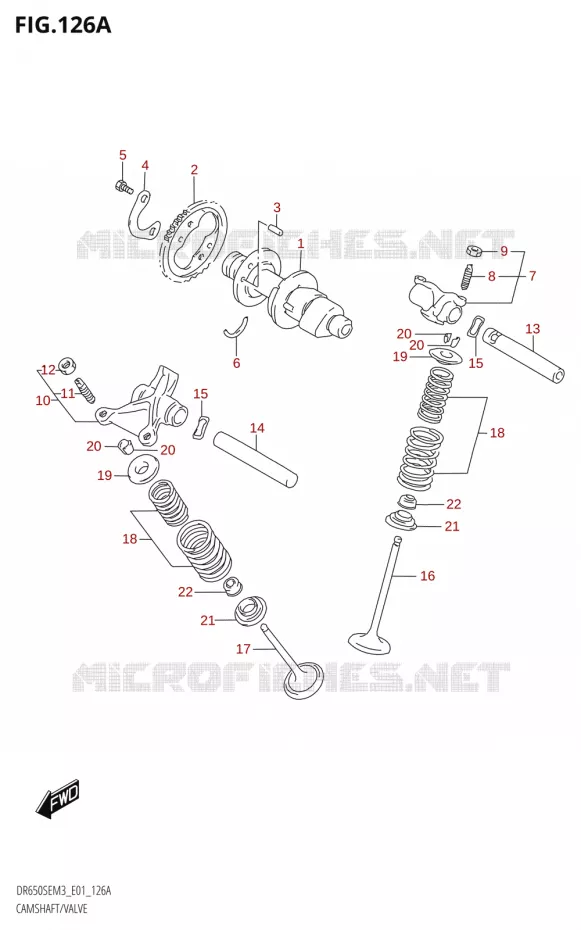 CAMSHAFT - VALVES Suzuki MOTO 650 DR 2023  DR650SE M3 (E01)