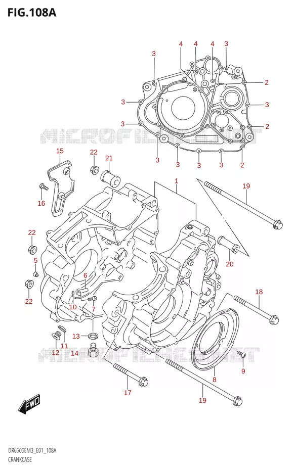 CRANKCASE Suzuki MOTO 650 DR 2023  DR650SE M3 (E01)