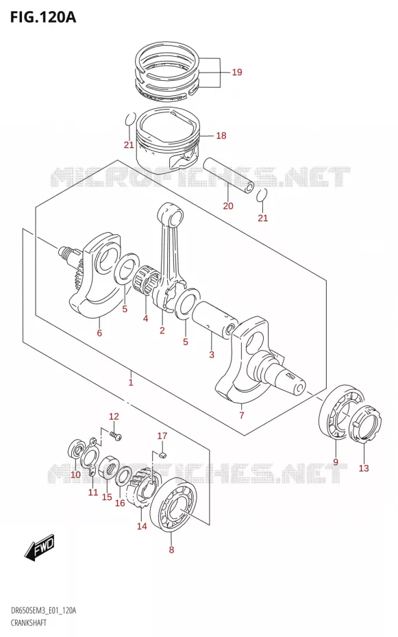CRANKSHAFT Suzuki MOTO 650 DR 2023  DR650SE M3 (E01)