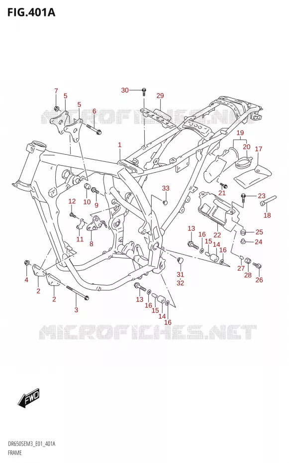 FRAME Suzuki MOTO 650 DR 2023  DR650SE M3 (E01)