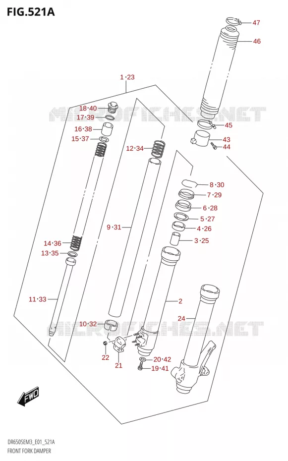 FRONT FORK Suzuki MOTO 650 DR 2023  DR650SE M3 (E01)
