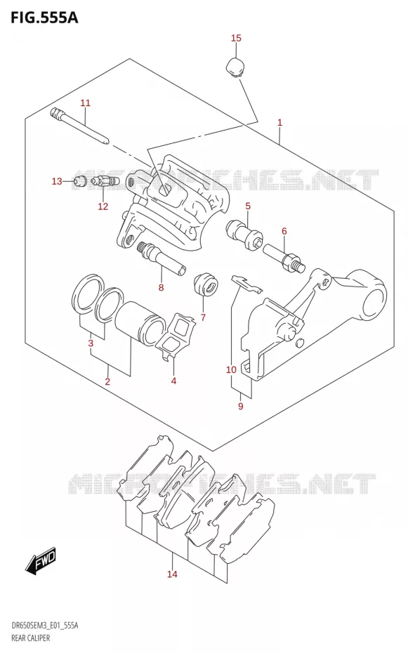 REAR CALIPER Suzuki MOTO 650 DR 2023  DR650SE M3 (E01)
