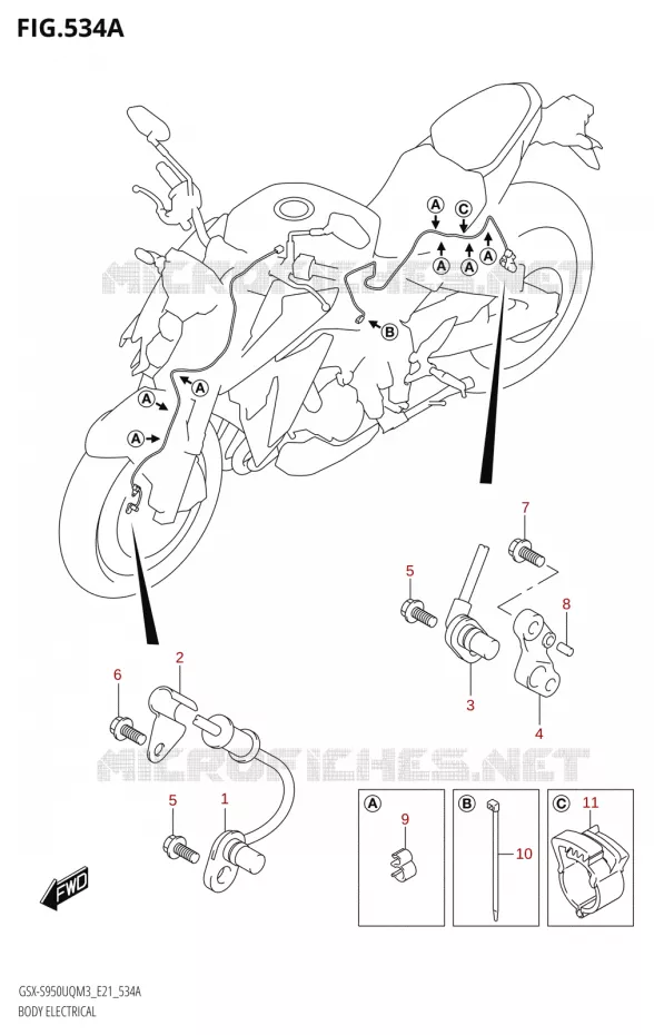 ELECTRICAL COMPONENTS Suzuki MOTO 950 GSX-S 2023  GSX-S950UQM3 (E21)