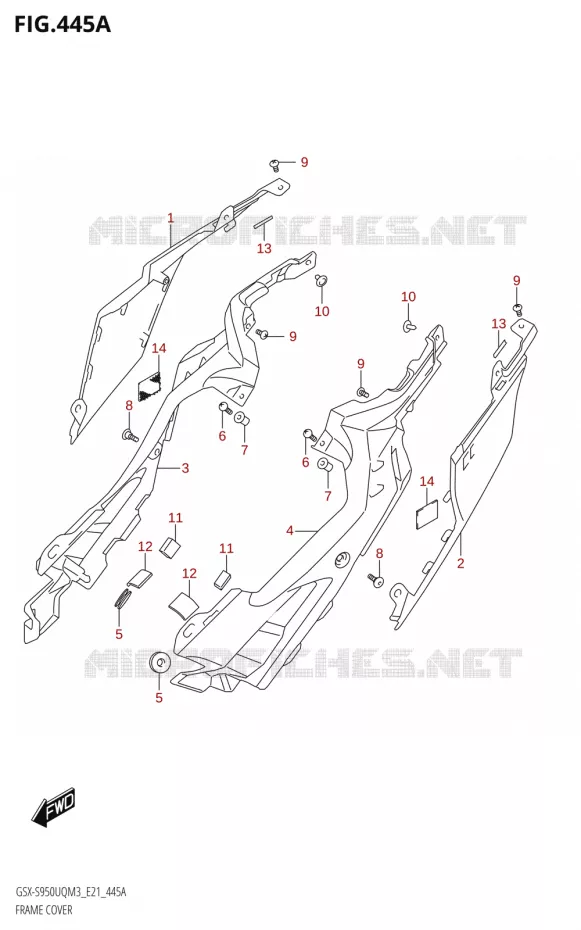 FAIRING Suzuki MOTO 950 GSX-S 2023  GSX-S950UQM3 (E21)