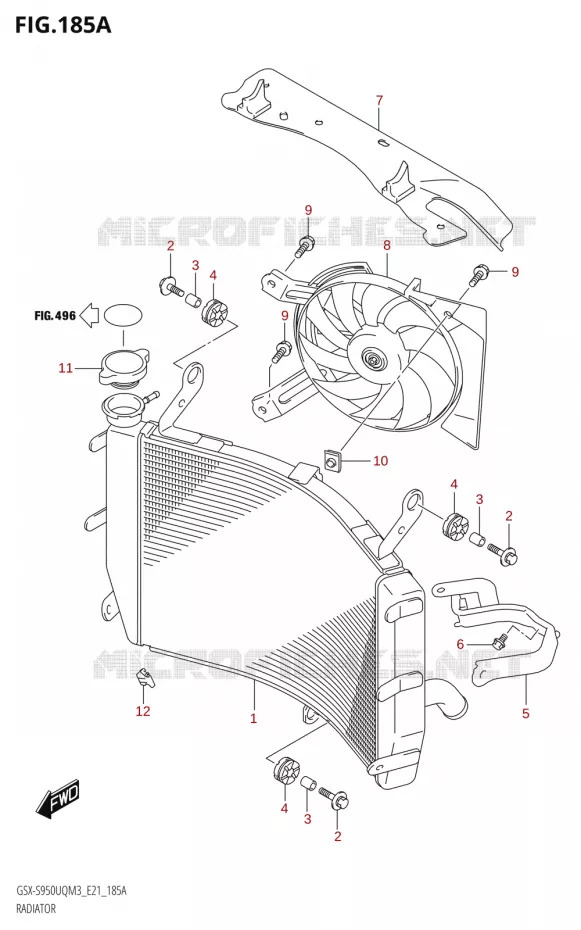 RADIATOR Suzuki MOTO 950 GSX-S 2023  GSX-S950UQM3 (E21)