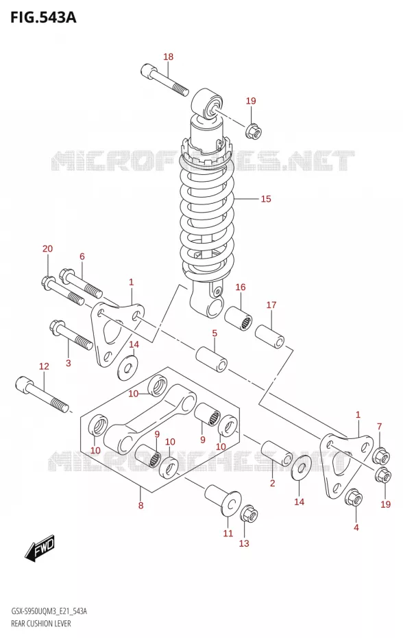 SHOCK ABSORBER LINKAGE Suzuki MOTO 950 GSX-S 2023  GSX-S950UQM3 (E21)