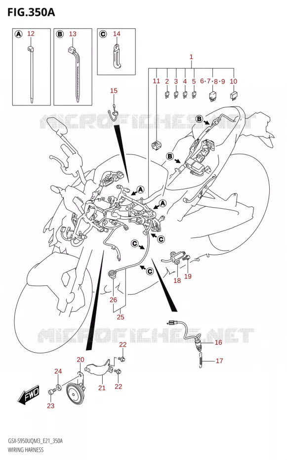 WIRING HARNESS Suzuki MOTO 950 GSX-S 2023  GSX-S950UQM3 (E21)