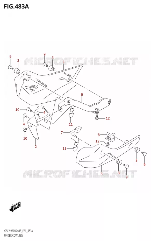 UNDER COWLING Suzuki MOTO 950 GSX-S 2023  GSX-S950WQM3 (E21)