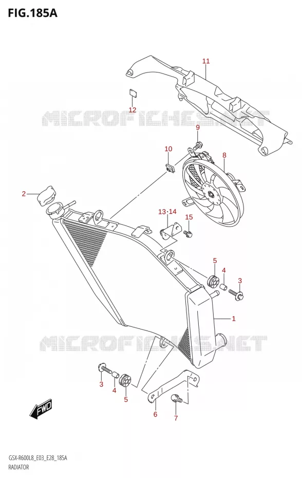 RADIATOR Suzuki MOTO 600 GSX-R 2018  GSX-R600 L8 (E03,E28,E33)