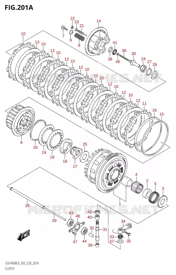 CLUTCH Suzuki MOTO 600 GSX-R 2019  GSX-R600 L9 (E03,E28,E33)